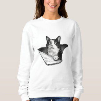Sweatshirt amoureux des chats 3D Tuxedo Kitten hommes noirs e