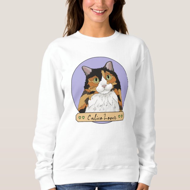 Sweatshirt Amoureux des chats Calico (Devant)