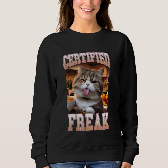 Sweatshirt Amoureux des chats Chat Maman Chat Mama Chat Mat M (Devant)