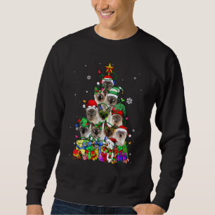 Sweatshirt Amoureux des chats Funny Siamese Arbre Lumière de