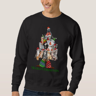 Sweatshirt amoureux des chats Meowy sapin de Noël
