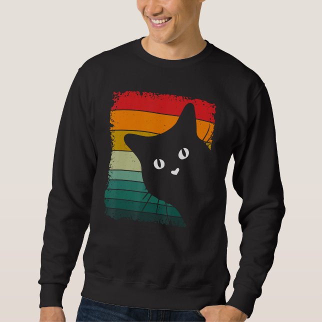 Sweatshirt Amoureux des chats vintage (Devant)