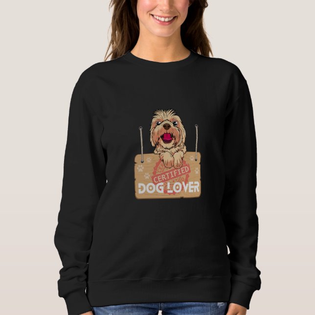 Sweatshirt Amoureux des chiens certifié (Devant)