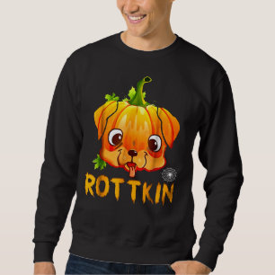 Sweatshirt Amoureux des chiens Citrouille de chiot Rottkin Cu