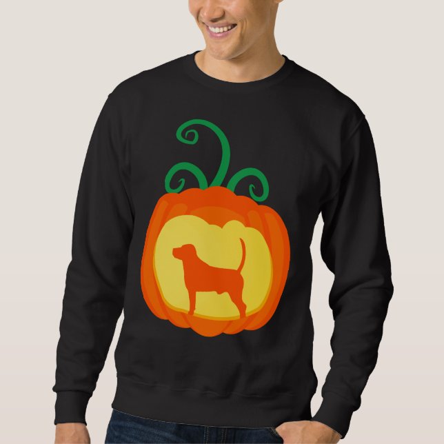 Sweatshirt Amoureux des chiens Citrouille de lanterne Rottwei (Devant)