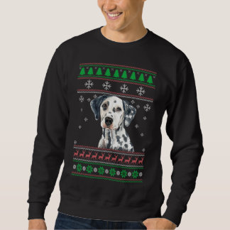 Sweatshirt Amoureux des chiens dalmate vilain Noël Sweater Xm