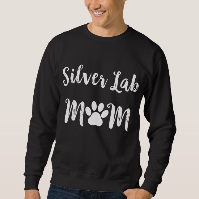 Sweatshirt Amoureux des chiens de maman Silver Lab (Devant)