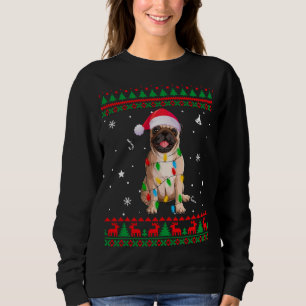 Sweatshirt Amoureux des chiens de Noël de Noël de Noël moche