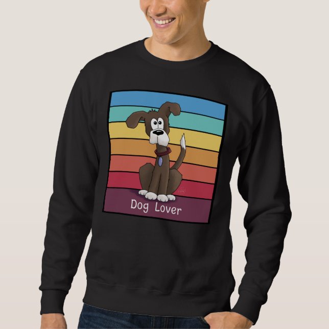 Sweatshirt Amoureux des chiens festif (Devant)