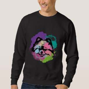 Sweatshirt Amoureux des chiens I Splash Art Pomeranian