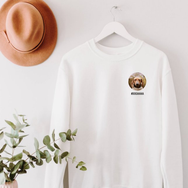 Sweatshirt Amoureux des chiens petit cercle photo avec texte  (Créateur téléchargé)