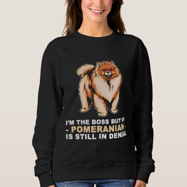 Sweatshirt Amoureux des chiens Pomeranian (Devant)