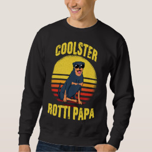 Sweatshirt Amoureux des chiens Rotti Papa Retro Rottweiler Ga