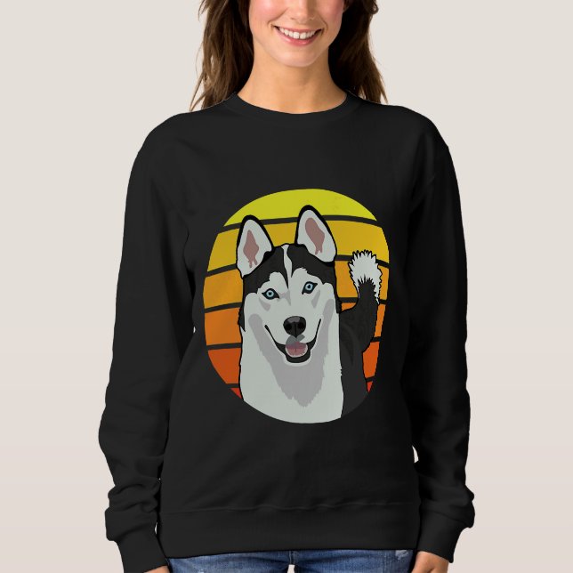 Sweatshirt Amoureux des chiens sibérien Husky (Devant)