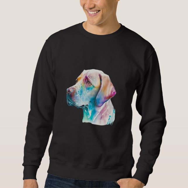 Sweatshirt Amoureux du Labrador Splash Graffiti Art Animal de (Devant)