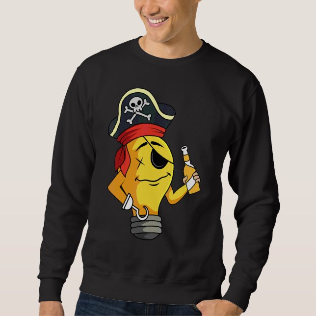 Sweatshirt Ampoule de cache-œil de pirate Mer Équipage de mar (Devant)