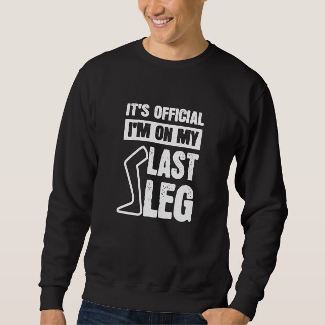 Sweatshirt Amputé de la jambe Incision Hilarant (Devant)