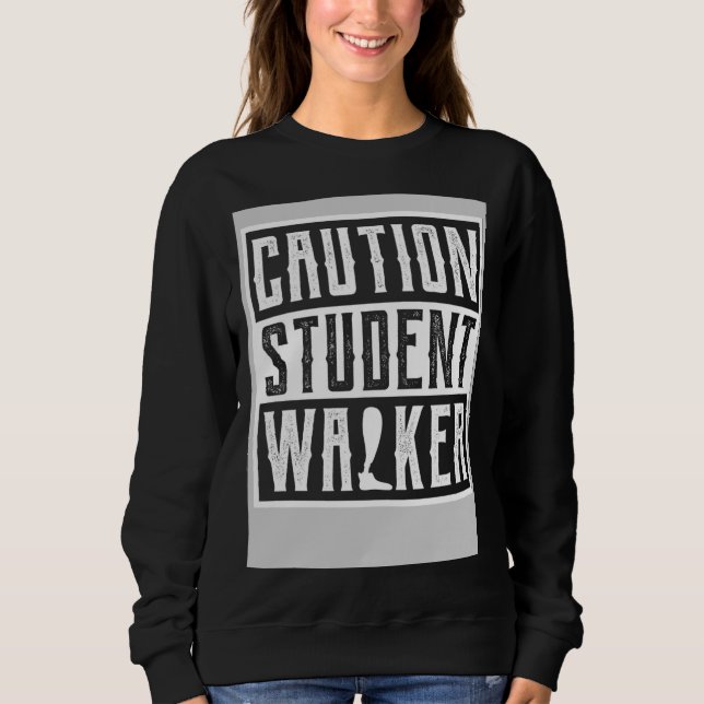 Sweatshirt Amputé d'une jambe cassée, prompt rétablissement,  (Devant)