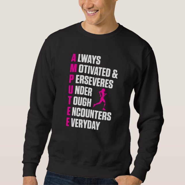 Sweatshirt Amputé Humour Définition Bras de jambe Drôle Récup (Devant)