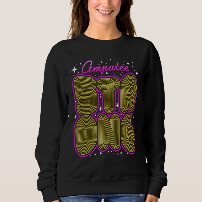 Sweatshirt Amputee Humor Research Leg Arm  Recovery (Devant)