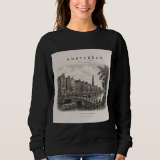 Sweatshirt Amsterdam | Conception de ville de voyage vintage