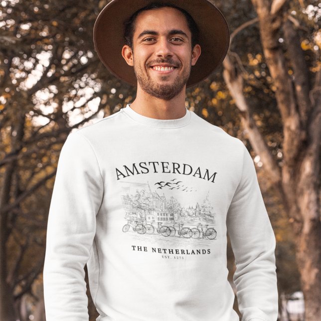 Sweatshirt Amsterdam Cute Vintage Landscape (Créateur téléchargé)