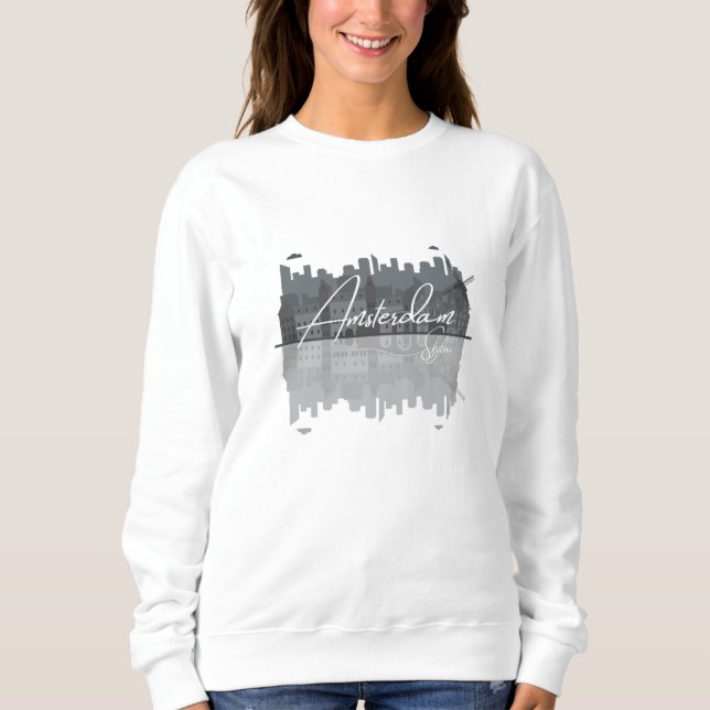 Sweatshirt Amsterdam Skyline (Devant)