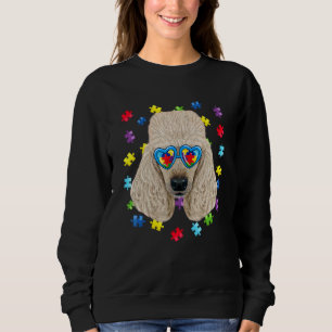 Sweatshirt Amusant Autisme Poodé Chien Puzzle Lunettes de sol