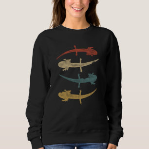 Sweatshirt Amusant Axolotl Lover 80s Style Retro Distressed