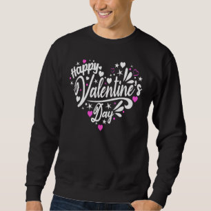 Sweatshirt Amusant Coeur Heureuse Sainte-Valentin Pour Femmes