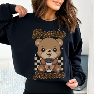 Sweatshirt Amusant Cute Bear Coffee Pun