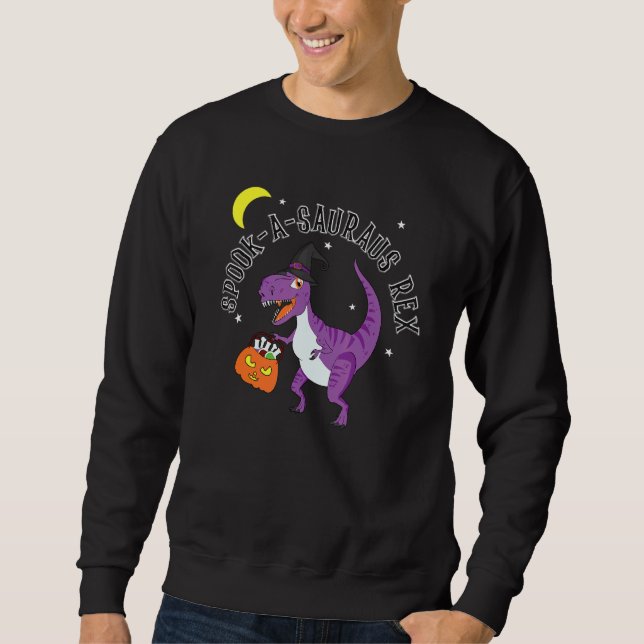 Sweatshirt Amusant Halloween Dinosaur Éffrayant Graphisme Spo (Devant)