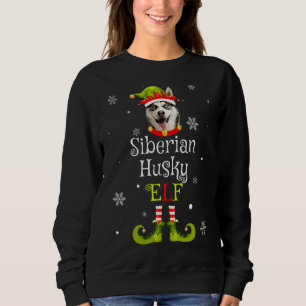 Sweatshirt Amusant Sibérien Husky Elf Noël animal chien chiot