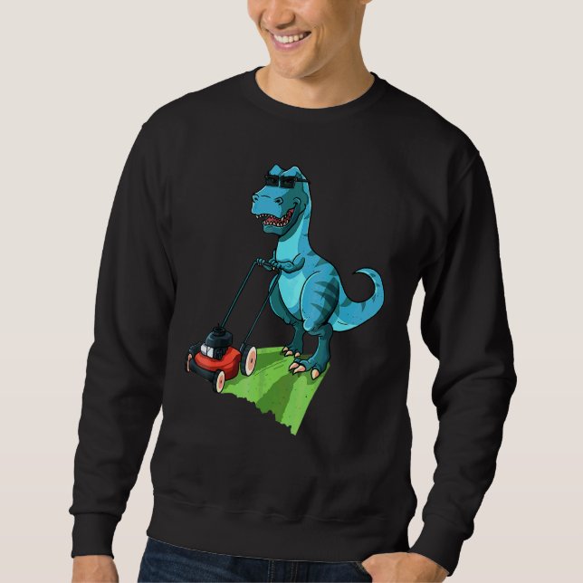 Sweatshirt Amusant tondeuse De Pelouse T Rex Tractor Mutation (Devant)