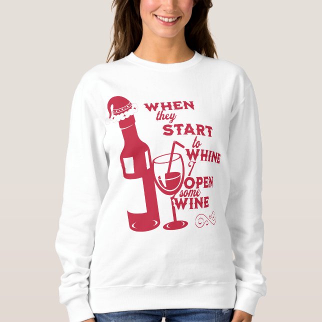 Sweatshirt Amusant Vin de vacances (Devant)