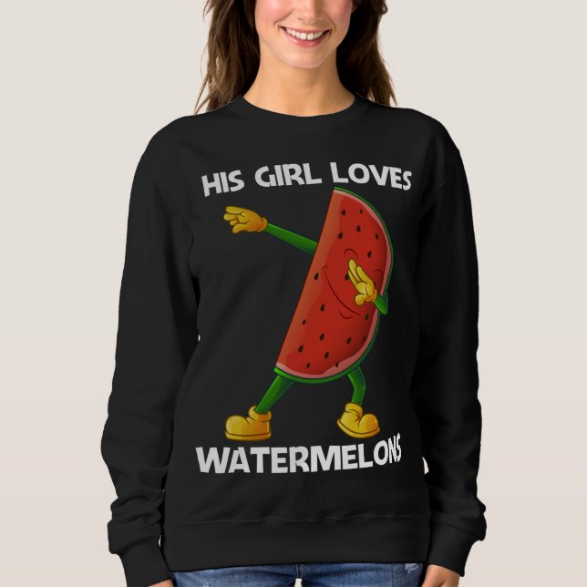 Sweatshirt Amusant Watermelon Art Pour Les Filles Melon Fruit (Devant)