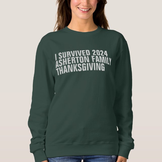 Sweatshirt Amusante coutume Famille Thanksgiving (Devant)