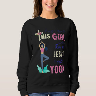 Sweatshirt Amusante Fille Aquarelle Coule Sur Jésus Et Yoga
