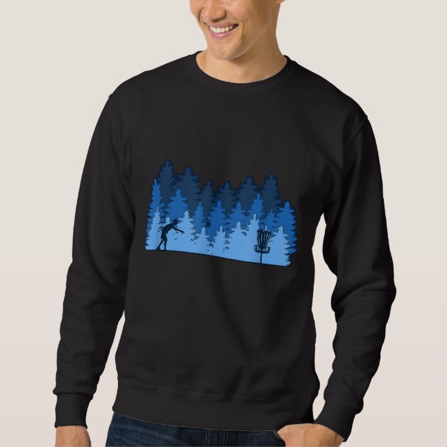 Sweatshirt Amusante Idée cadeau de golf de disque d'arbre Stu (Devant)