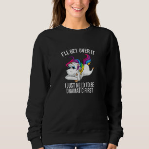 Sweatshirt Amusante Unicorne Lover Cute Drama Queen Girls Kid