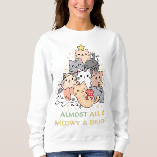 Sweatshirt Amusants Amoureux de les chats Meowy Noël avec mig