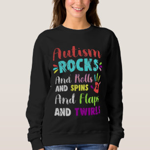 Sweatshirt Amusants Autisme Roches Rouleaux Fils Flaps &amp T