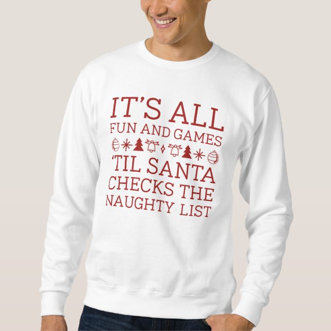 Sweatshirt Amusement Et Jeux Père Noël (Devant)