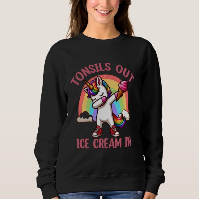 Sweatshirt Amygdales dehors, glace dedans - Survivant d'une a (Devant)