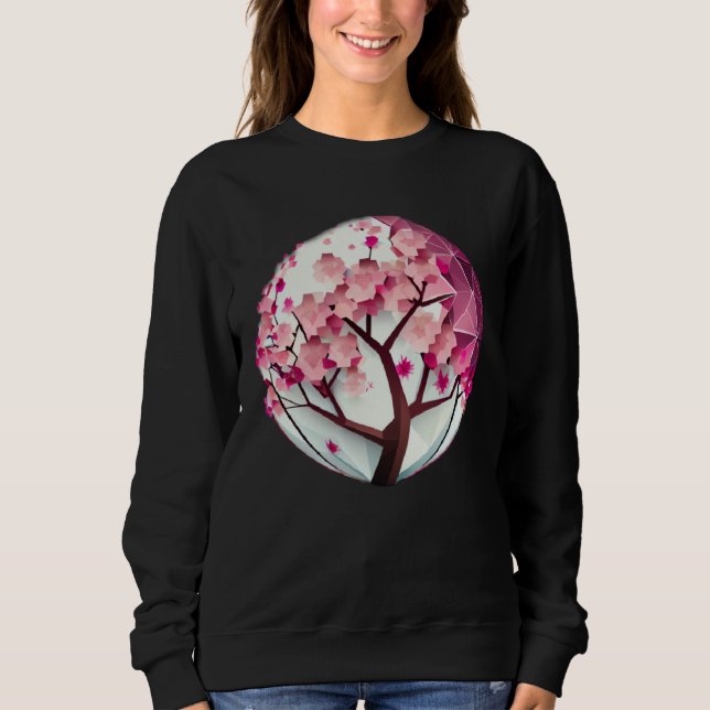 Sweatshirt An Inspirational and Beautiful Cherry Blossom Geom (Devant)