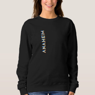 Sweatshirt Anaheim California CMYK Glitch Type