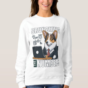 Sweatshirt Analyste de corgi mûre en croisant les nombres