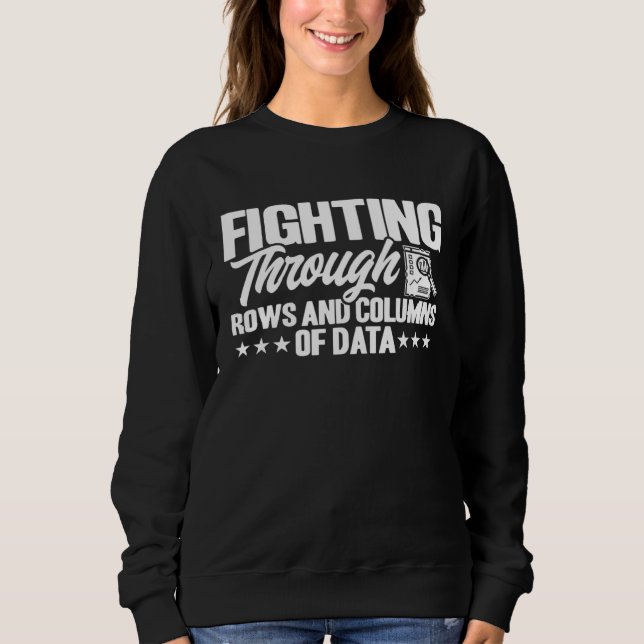 Sweatshirt Analyste de données Lignes et colonnes de données  (Devant)
