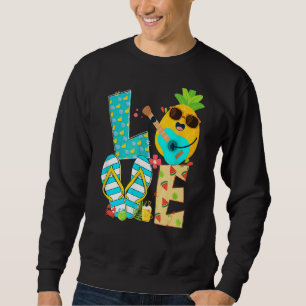 Sweatshirt Ananas Amour Déjeuner Dame Bonjour Vibes d'été