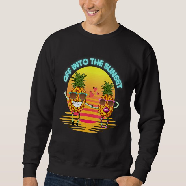 Sweatshirt Ananas avec lunettes de soleil (Devant)